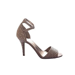 Sparkling Party High Heels Sz 8.5M Strappy Ankle Open Toe Rhinestone